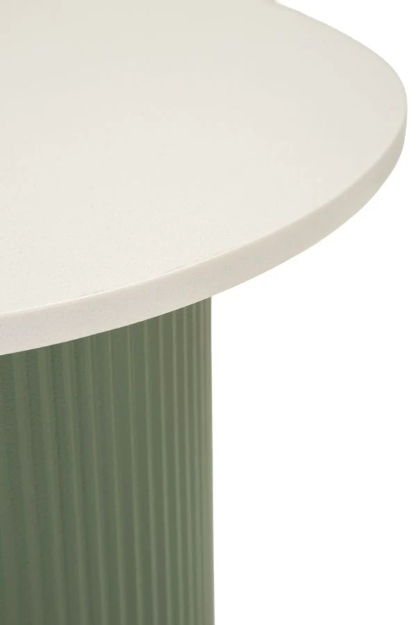 Tavolino da salotto in marmo con base scanalata 40x42x45 cm - FRANKFURT