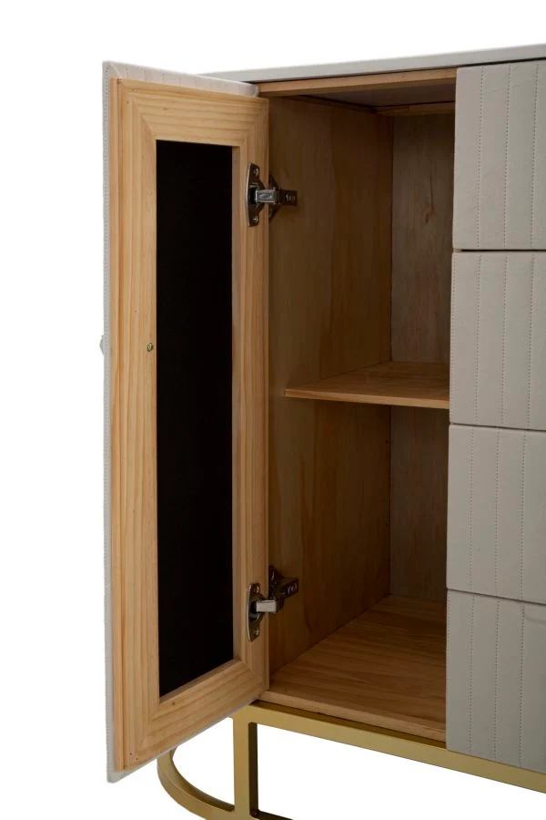 Mobile ingresso con ante cassetti struttura dorata e piano marmo 120 cm - MONTPELLIER