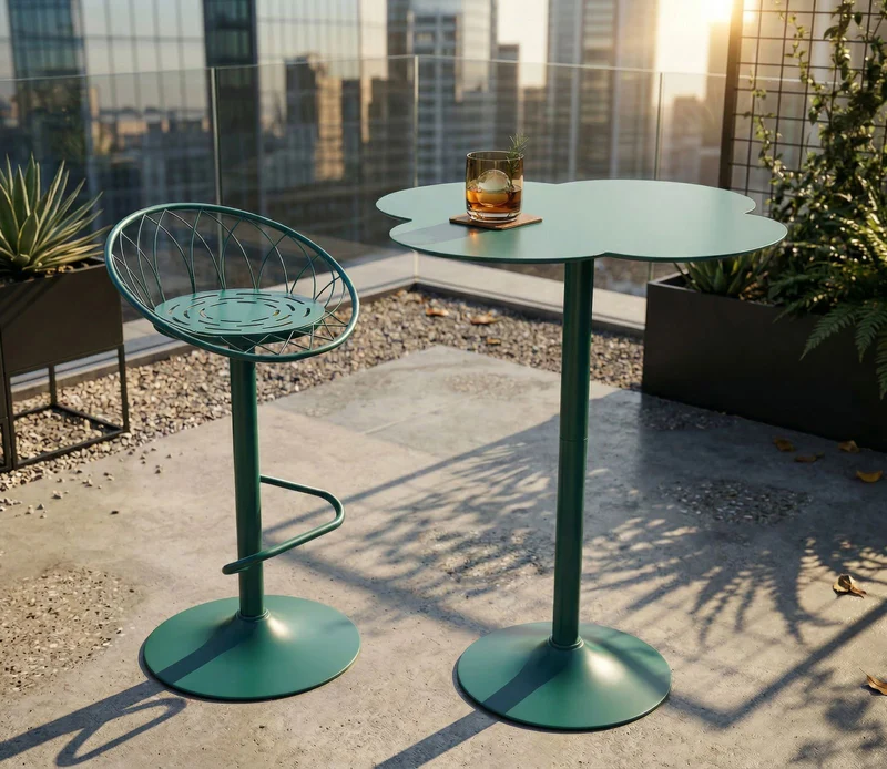 Sgabello da bar in metallo con seduta imbottita design moderno - CLOX