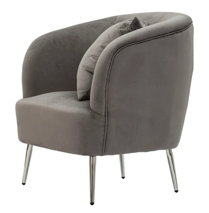 Poltrona con cuscino in stile moderno 73x66x78 cm - SILVERY