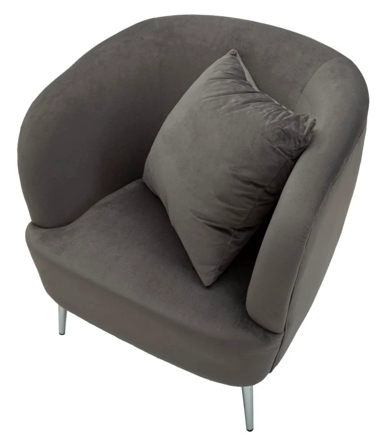 Poltrona con cuscino in stile moderno 73x66x78 cm - SILVERY