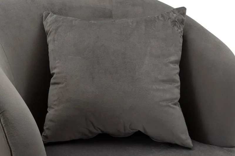 Poltrona con cuscino in stile moderno 73x66x78 cm - SILVERY