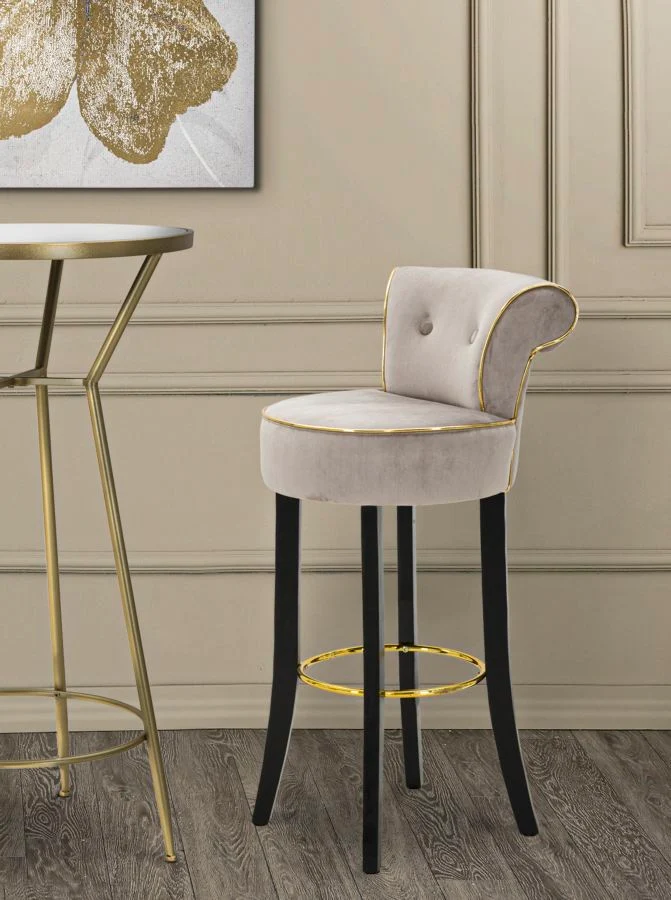 Sgabello da bar in metallo seduta imbottita 96 cm - LUXY