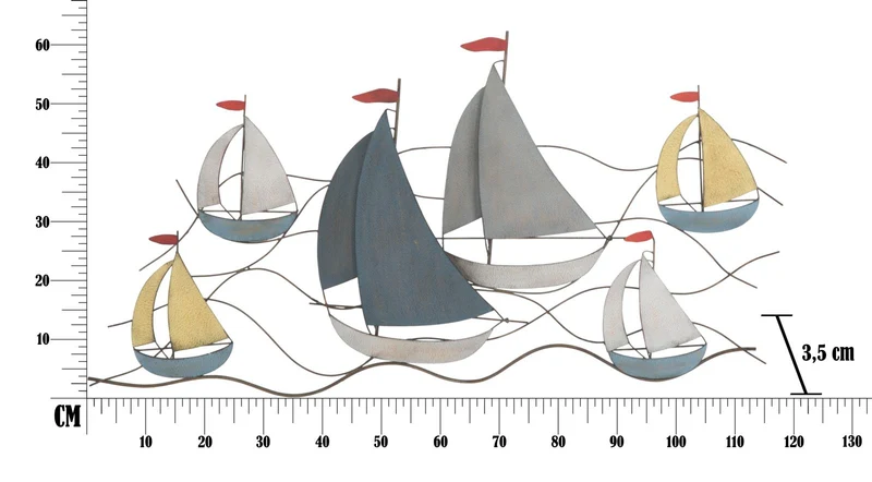 Pannello decorativo in ferro per parete 114x62 cm - SEA