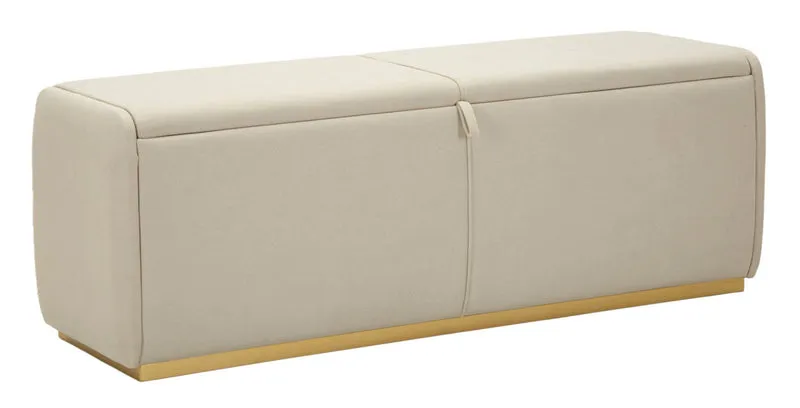 Panca contenitore imbottita 130x45x45 cm per camera da letto - BAUTY
