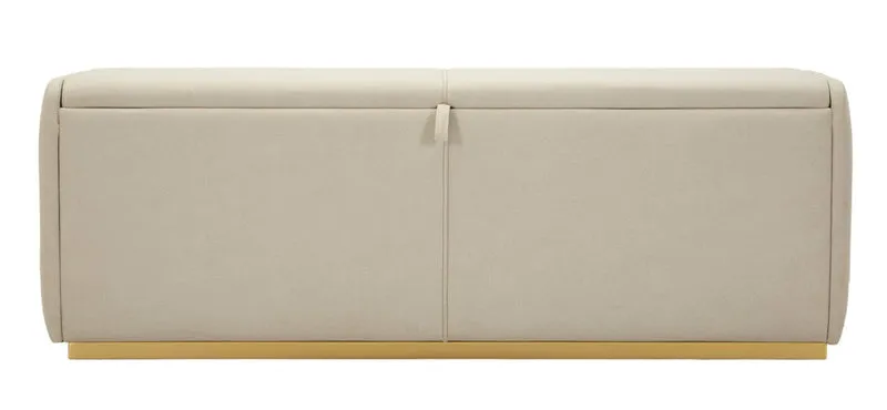 Panca contenitore imbottita 130x45x45 cm per camera da letto - BAUTY