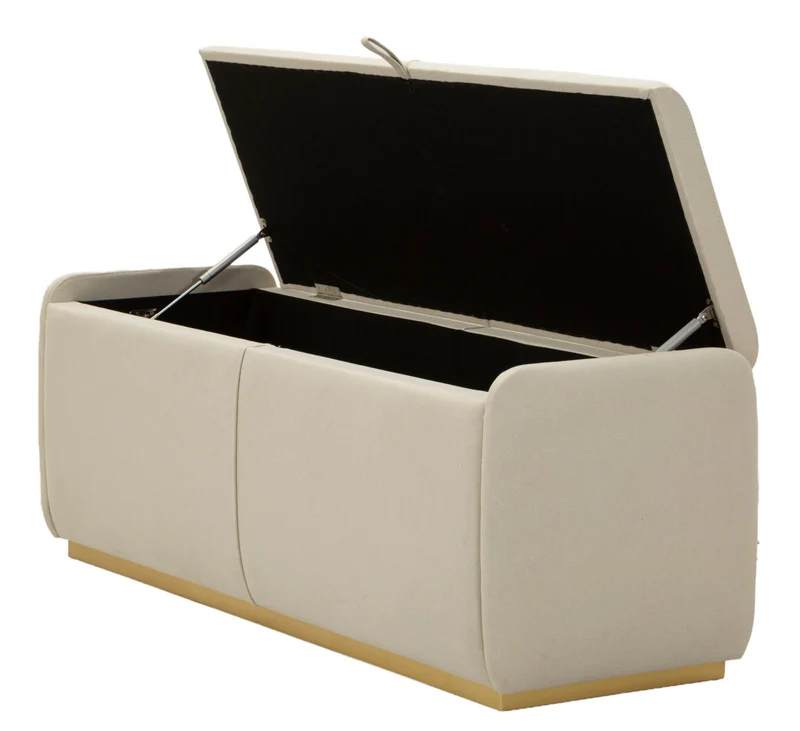 Panca contenitore imbottita 130x45x45 cm per camera da letto - BAUTY