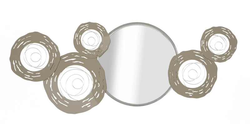 Pannello da muro con specchio in legno 106x48 cm - HOP