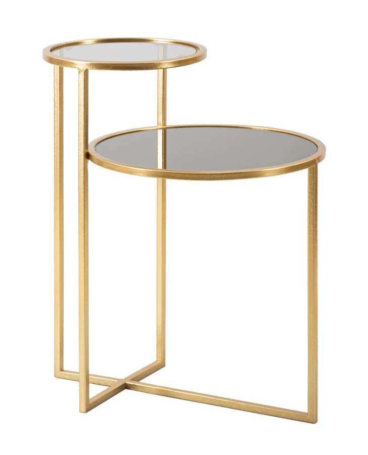 Tavolino a 2 ripiani 50x40x60,5 cm da salotto - TAVOLINETTO 2 LEVELS