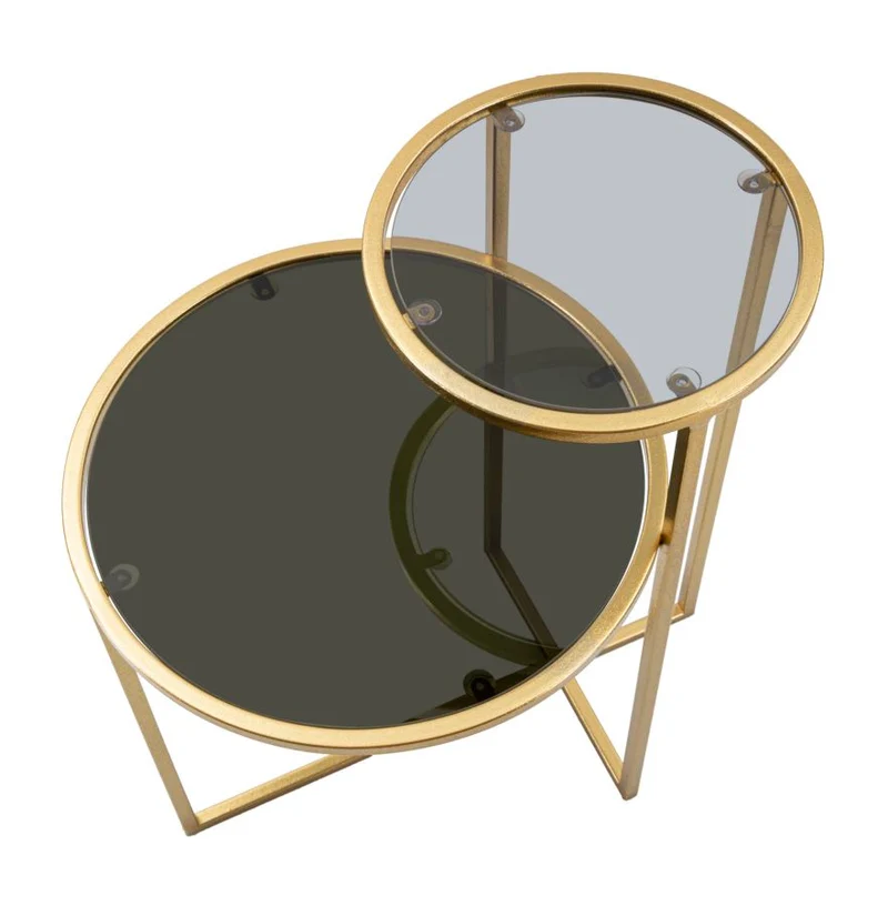 Tavolino a 2 ripiani 50x40x60,5 cm da salotto - TAVOLINETTO 2 LEVELS