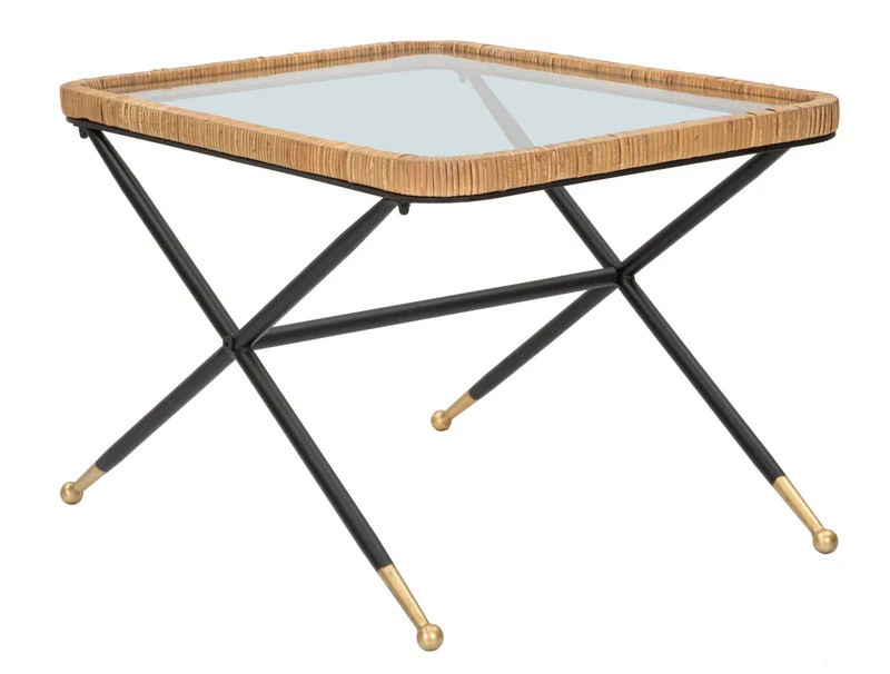 Tavolino da caffè rettangolare in stile moderno 70x50x45 cm - SAINT BARTH