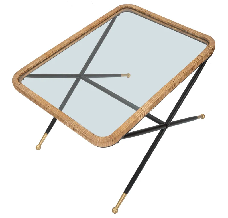 Tavolino da caffè rettangolare in stile moderno 70x50x45 cm - SAINT BARTH