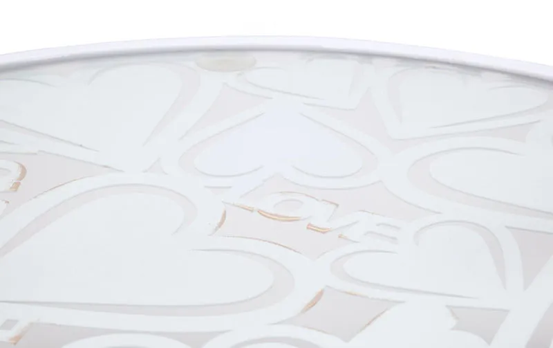 Coppia tavolinetti rotondi in metallo bianco con piano in vetro - WHITE HARTSOPPIA
