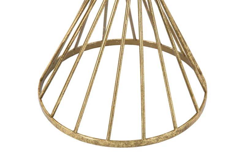 Tavolino rotondo in metallo dorato e vetro diametro 35 cm - HYPNOS