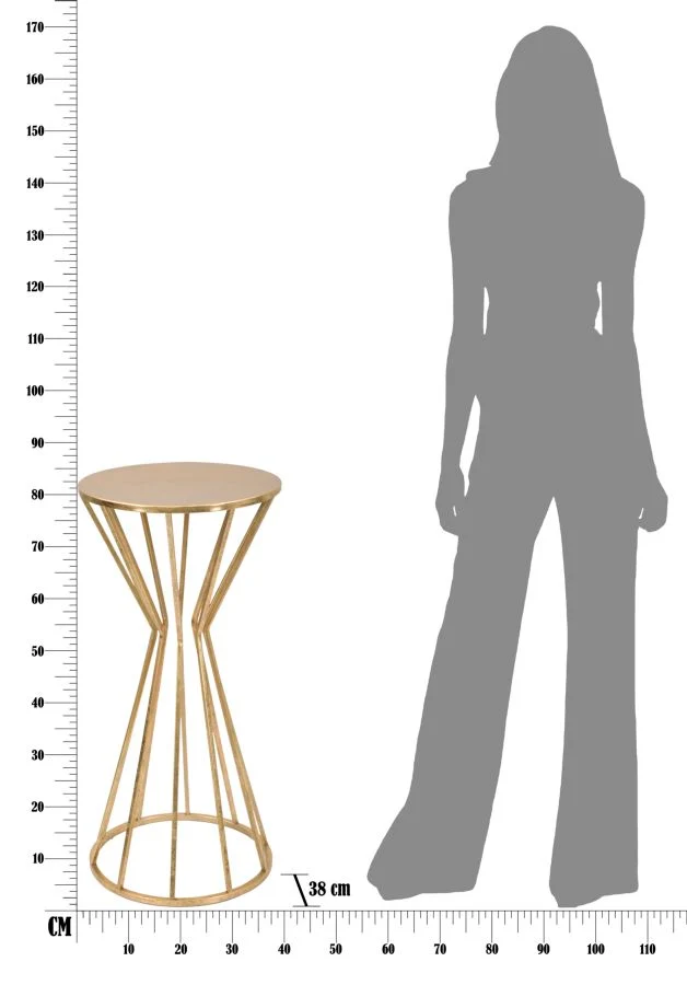 Tavolino portatelefono rotondo stile glamour 38x80 cm - TELEFONO STICK GLAM