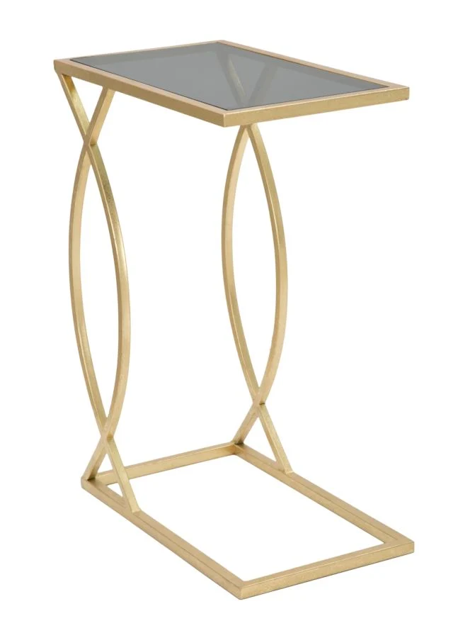 Tavolino da divano in metallo dorato e vetro stile glam - GLAM