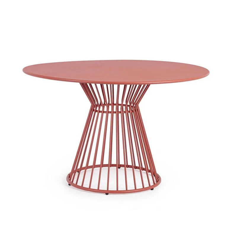 Tavolo da Esterno Rotondo in Acciaio Antracite D120 cm - ORLI