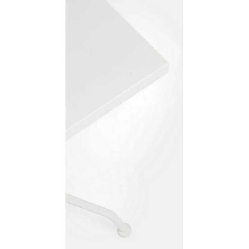 Tavolo da Giardino Quadrato in Acciaio Bianco 70x70 cm - DELICATE