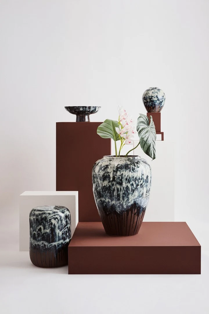 Tavolino Decorativo in Terracotta Smaltata Artigianale - DELFA
