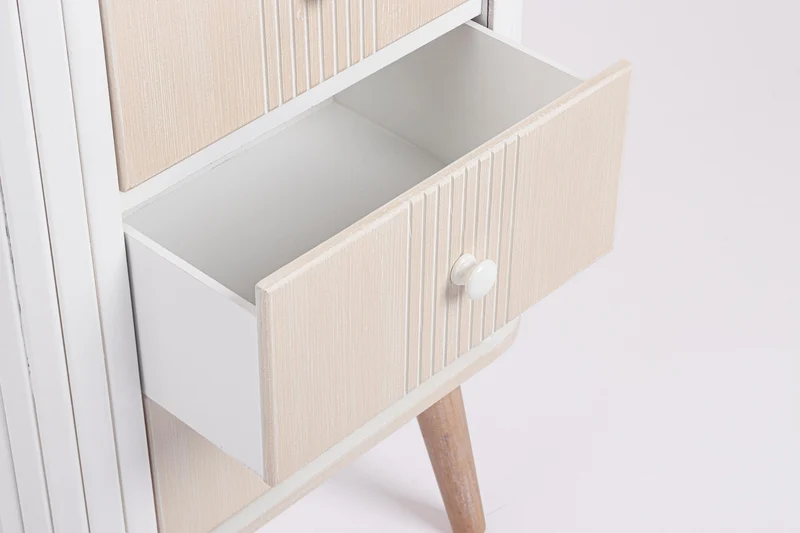 Comodino Cassettiera 3 Cassetti in Legno Stile Nordico - VESLY