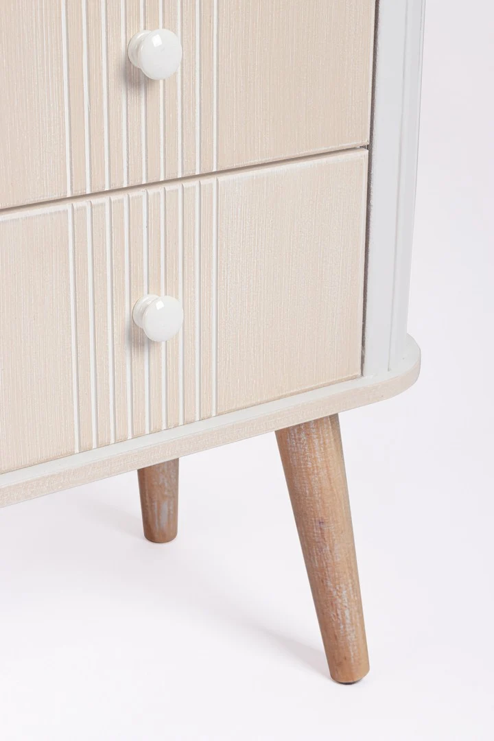 Comodino Cassettiera 3 Cassetti in Legno Stile Nordico - VESLY
