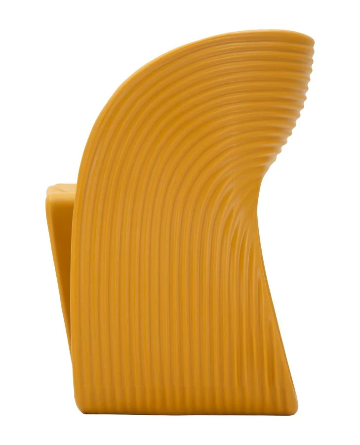 Poltrona imbottita senape design contemporaneo 65x57x76 cm - SAND