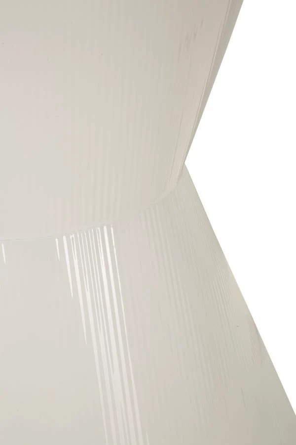 Tavolino rotondo in metallo lucido stile contemporaneo 45x55 cm - OYO