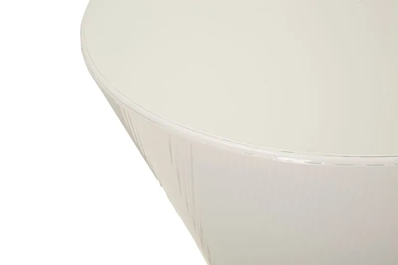 Tavolino rotondo in metallo lucido stile contemporaneo 45x55 cm - OYO