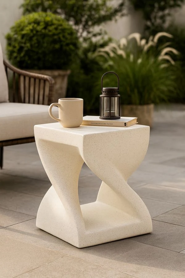 Tavolino di design a forma Z 34x34x45 cm moderno - ZETA