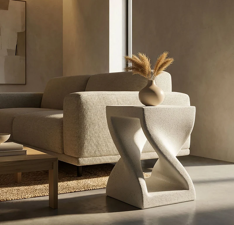 Tavolino di design a forma Z 34x34x45 cm moderno - ZETA