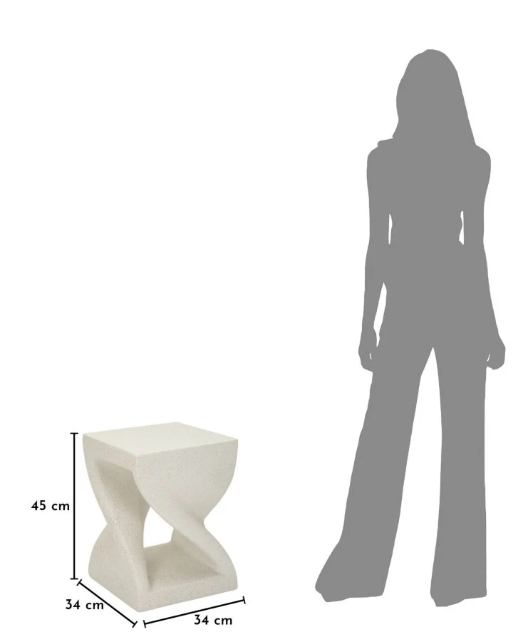 Tavolino di design a forma Z 34x34x45 cm moderno - ZETA
