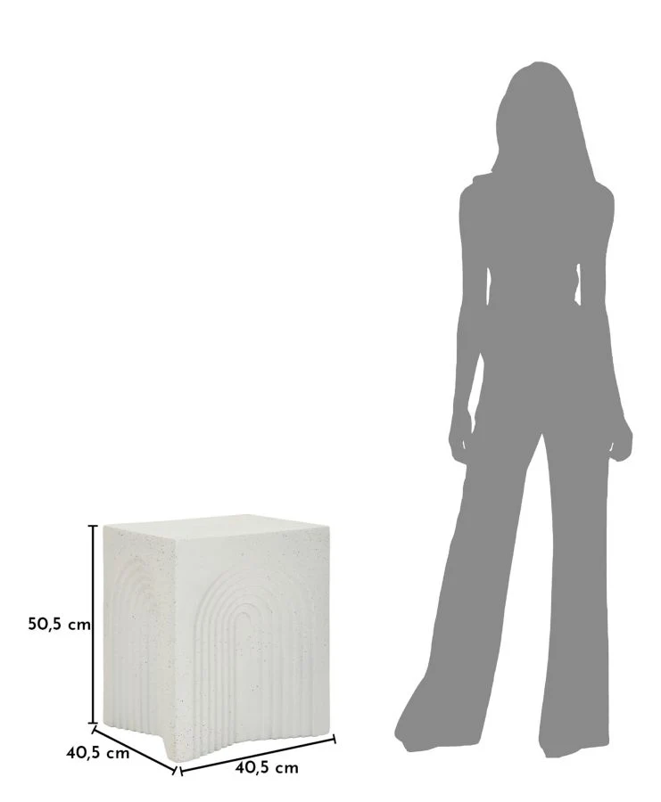 Tavolino da salotto quadrato in stile contemporaneo 40x50 cm - ARC
