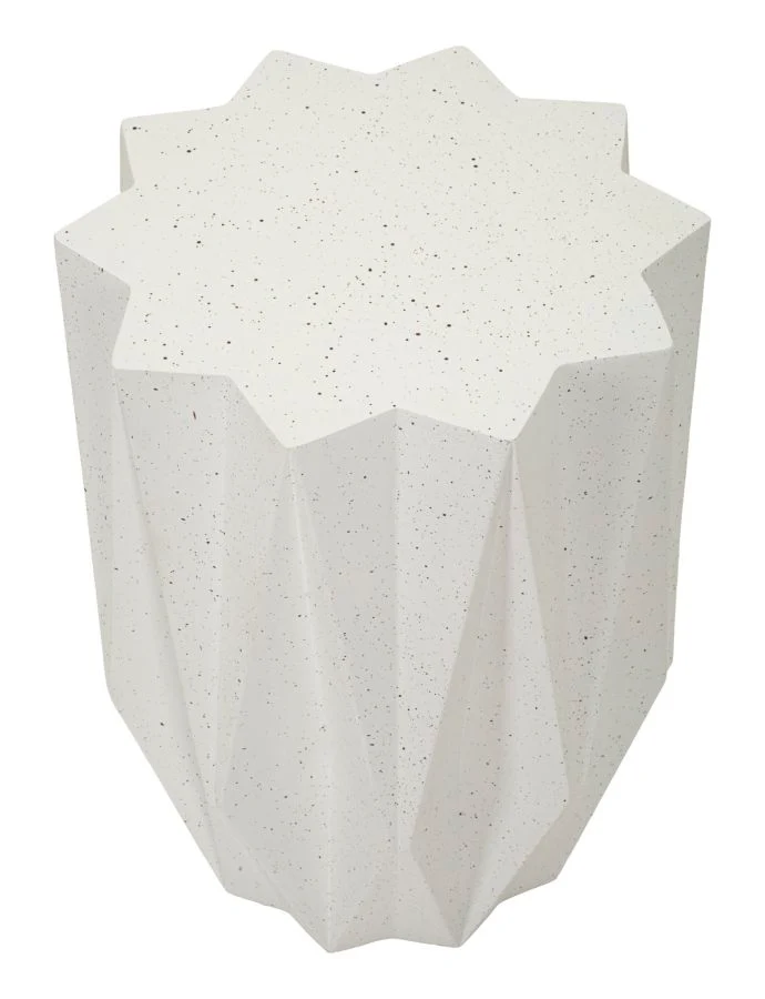 Tavolino rotondo effetto pietra stile moderno 38x53 cm - STAR
