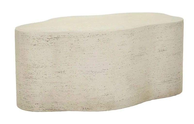 Tavolino da caffè design organico forma pietra 92x55x40 cm - CLOUD
