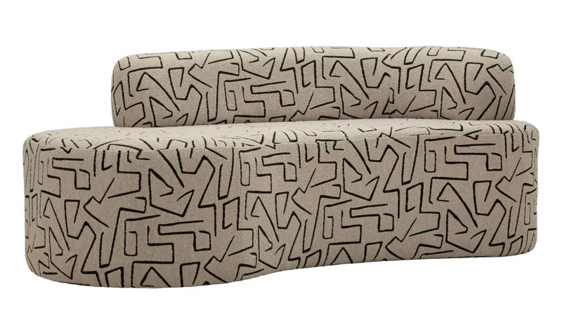 Divanetto moderno 3 posti 176x91,5x69 cm design cosmopolita - NAIROBI