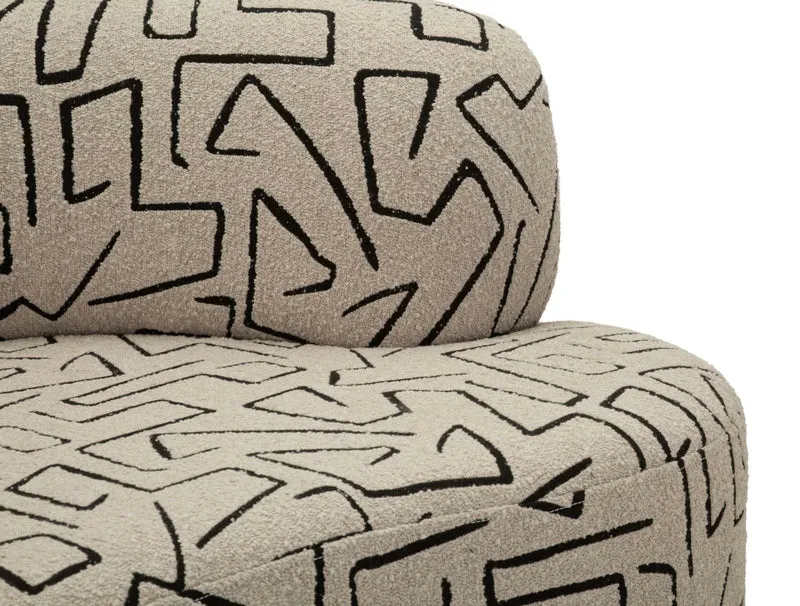 Divanetto moderno 3 posti 176x91,5x69 cm design cosmopolita - NAIROBI