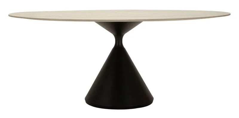 Tavolo da pranzo moderno con piano effetto marmo 180x90 - SPACE