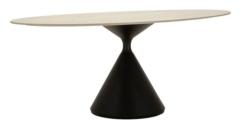 Tavolo da pranzo moderno con piano effetto marmo 180x90 - SPACE