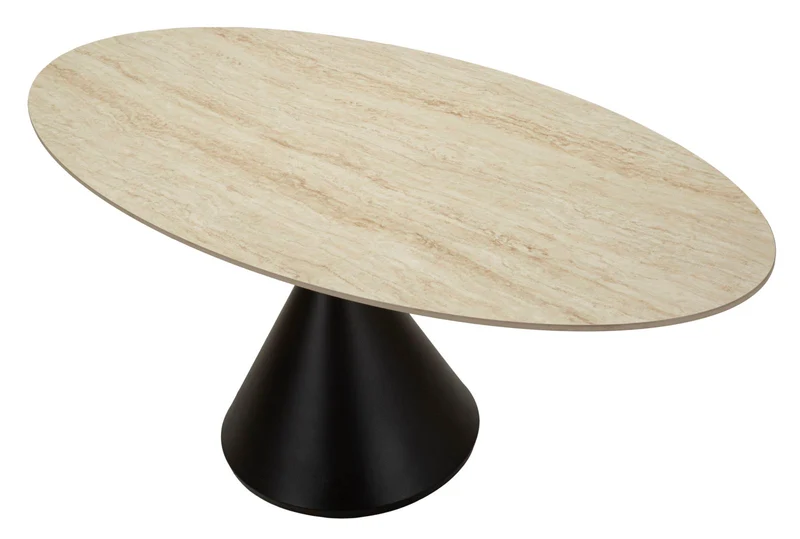 Tavolo da pranzo moderno con piano effetto marmo 180x90 - SPACE