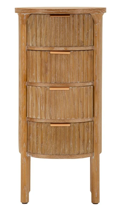 Cassettiera 3 cassetti in legno naturale 38x33x82 cm - GOTEBORG