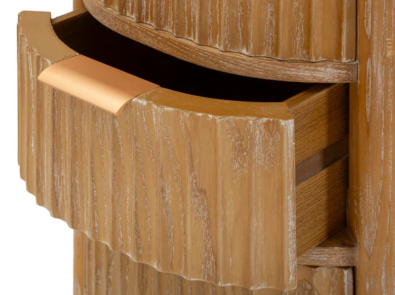 Cassettiera 3 cassetti in legno naturale 38x33x82 cm - GOTEBORG