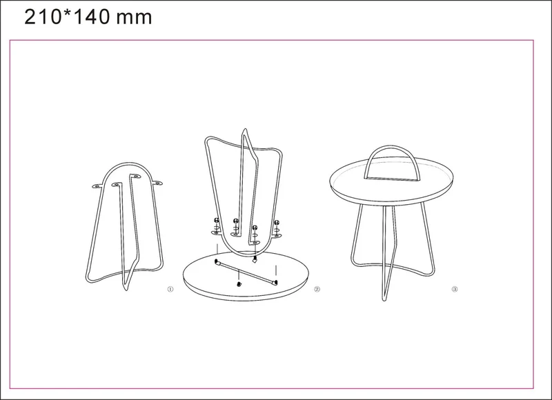 Tavolino rotondo da salotto diametro 45 cm altezza 59 cm - GRENT