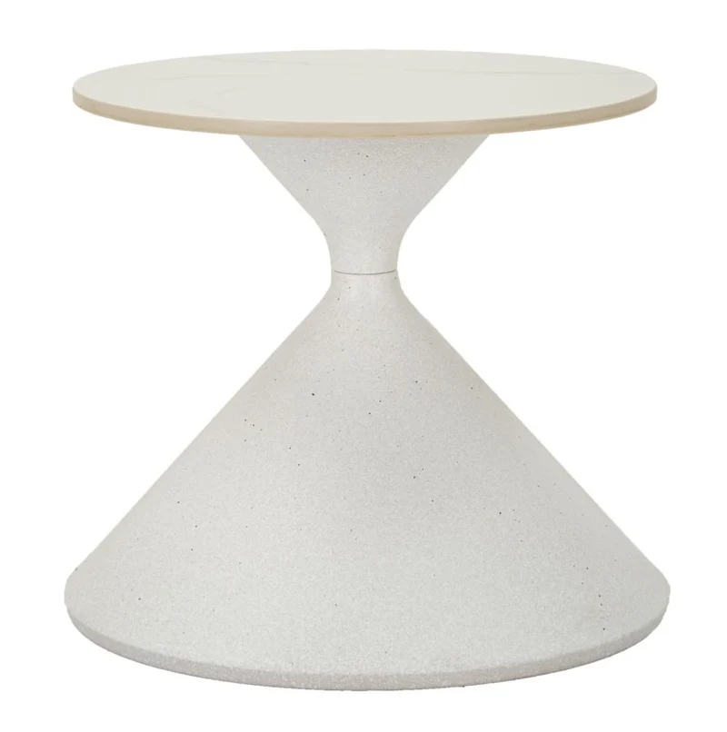 Tavolinetto rotondo bianco diametro 42 cm altezza 40 cm - TAVOLINETTO