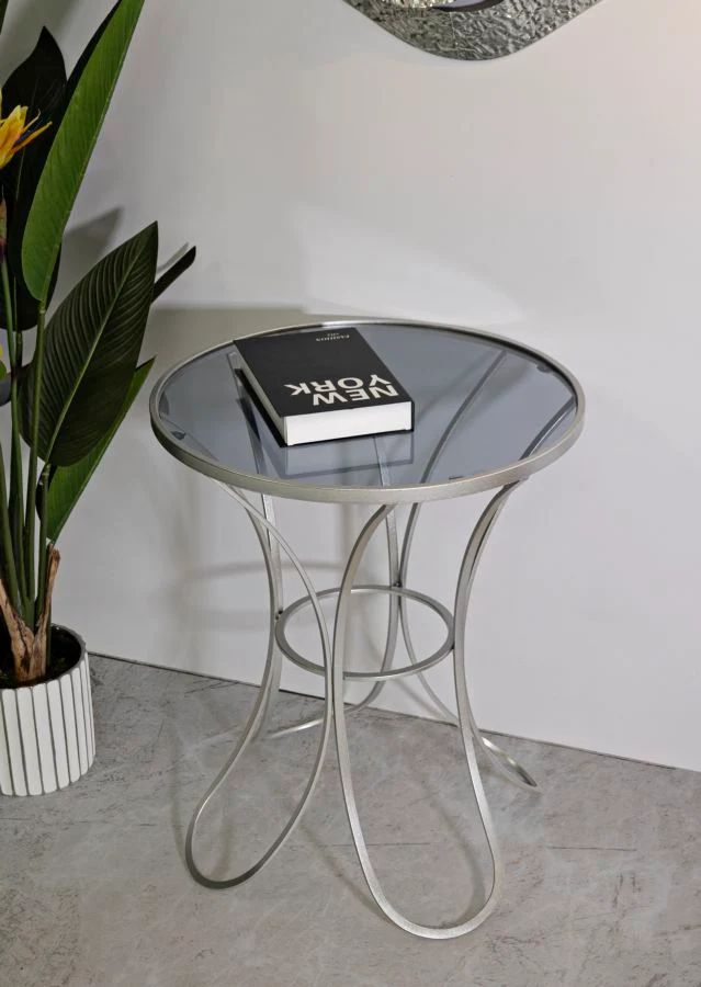 Tavolino rotondo da salotto diametro 56 cm altezza 68 cm - TRIXY
