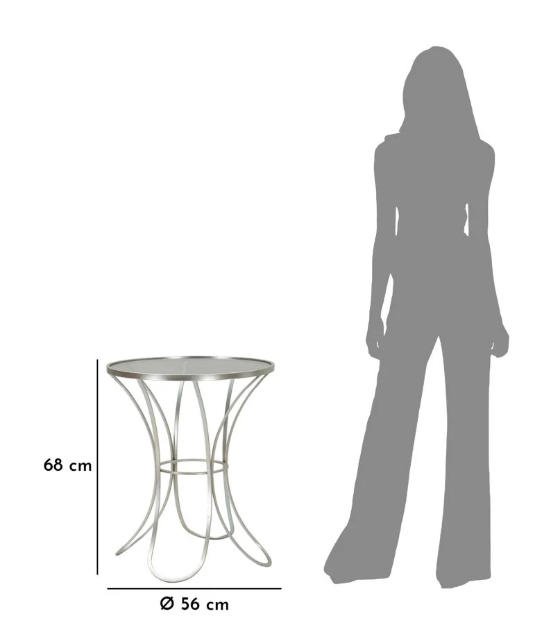 Tavolino rotondo da salotto diametro 56 cm altezza 68 cm - TRIXY
