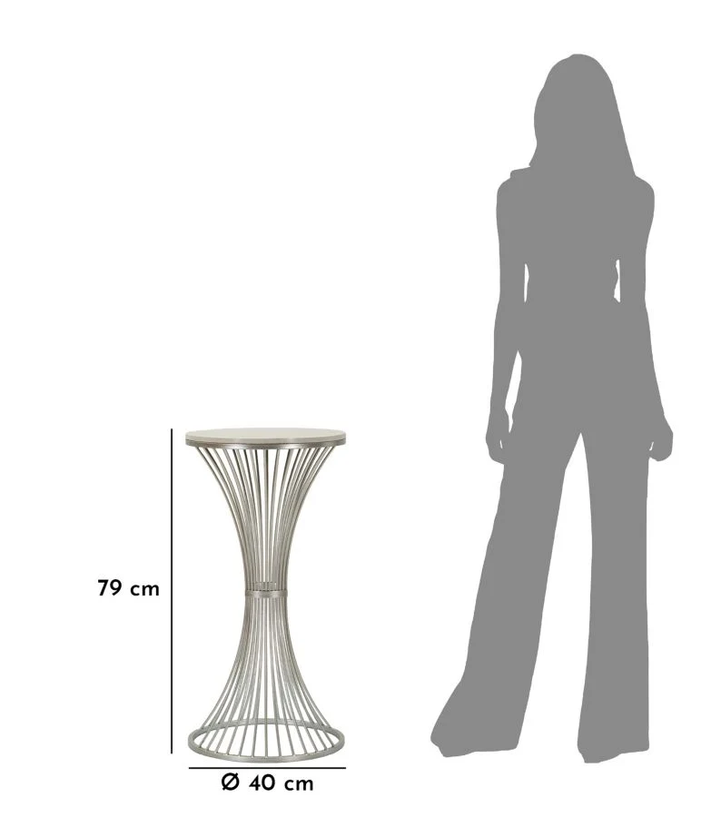Tavolino rotondo da salotto in metallo 40x79 cm - FUNNEL