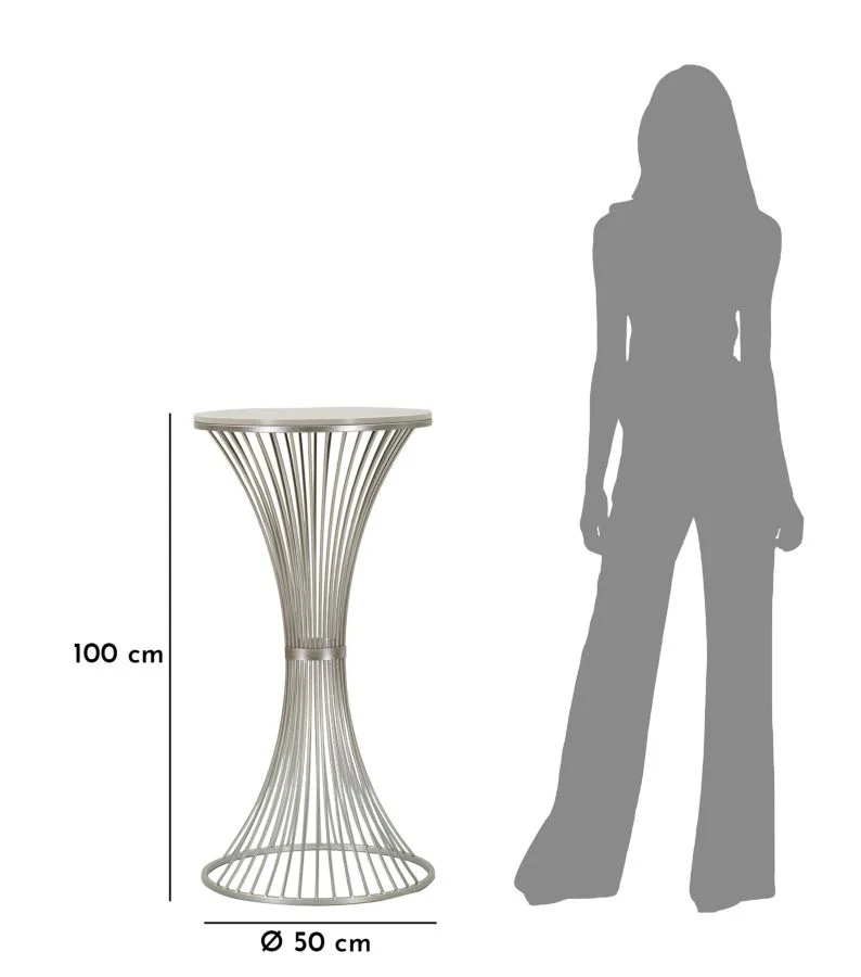 Tavolino rotondo da salotto in metallo 50x100 cm - FUNNEL