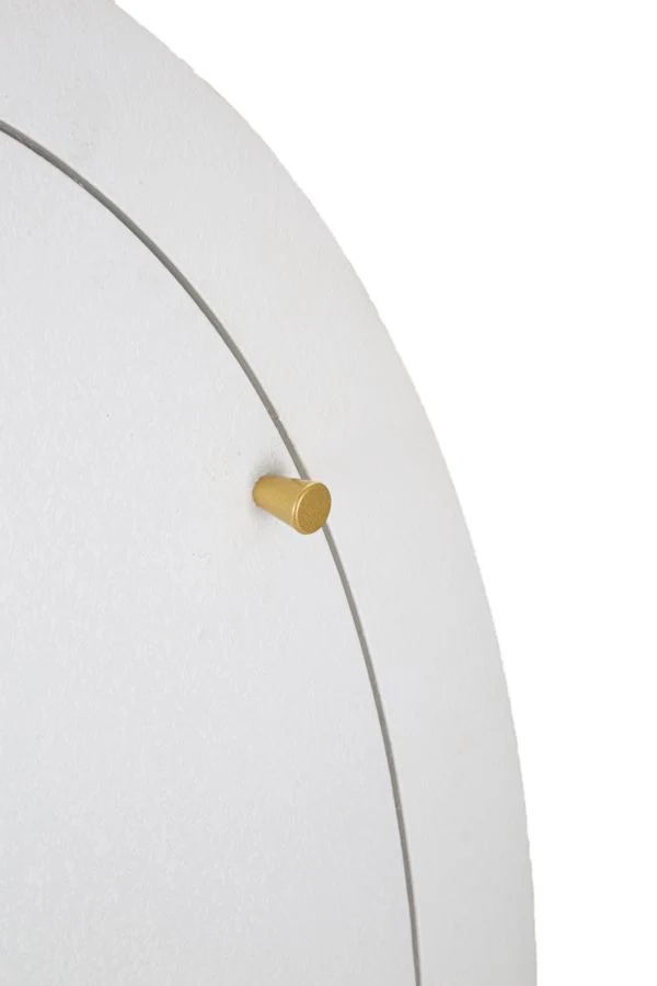 Mobiletto 2 Ante con Cassetto in Legno Bianco Gambe Dorate - VENUS