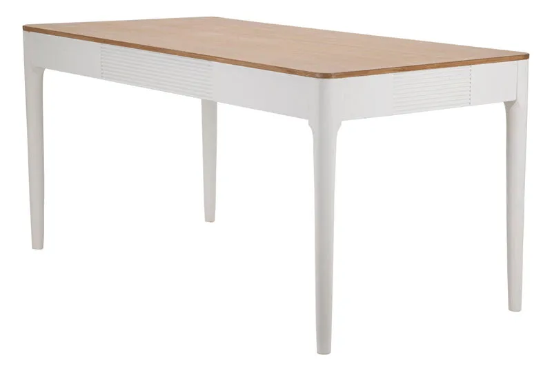 Tavolo da pranzo rettangolare in legno bianco 180x90x80 cm - MATERA