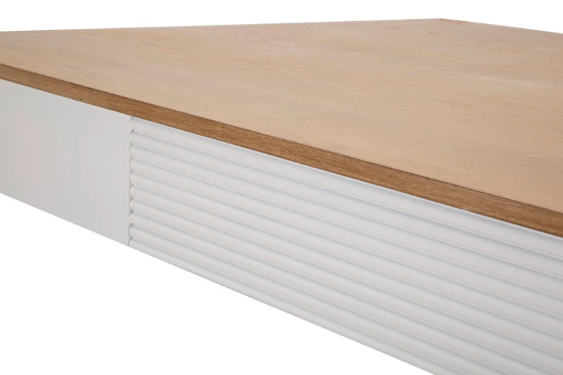 Tavolo da pranzo rettangolare in legno bianco 180x90x80 cm - MATERA